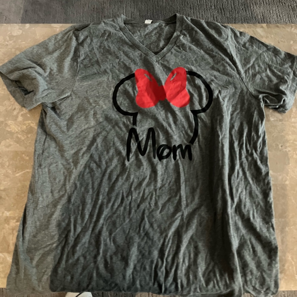 Gray T-Shirt with Minnie Mouse Design